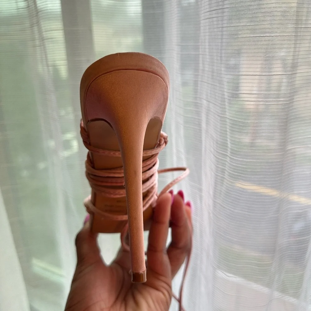 Strappy Baby Pink Ego Official Heels - Picture 2 of 3